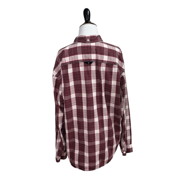 Tommy Jeans Men's L Large Button Down Shirt Long Sleeve Plaid Print Cotton - Picture 5 of 6